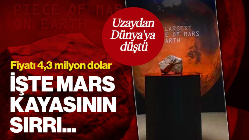 Uzaydan Dünya'ya Düşen 4,3 Milyon Dolarlık Mars Kayasının Sırrı! Soru İşaretleri Büyüyor
