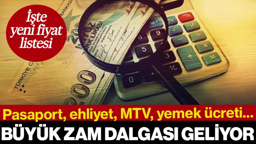 Ehliyet, MTV, Pasaport, Yemek Ücreti, Trafik Cezası... Büyük Zam Dalgası Geliyor! İşte Yeni Fiyatlar
