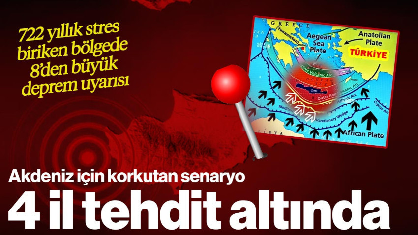 Akdeniz İçin Korkutan Senaryo: 4 İl Tehlike Altında! 722 Yıllık Stres Biriken Bölgede 8’den Büyük Deprem Uyarısı